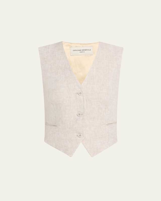 Cleore Natural Linen Vest